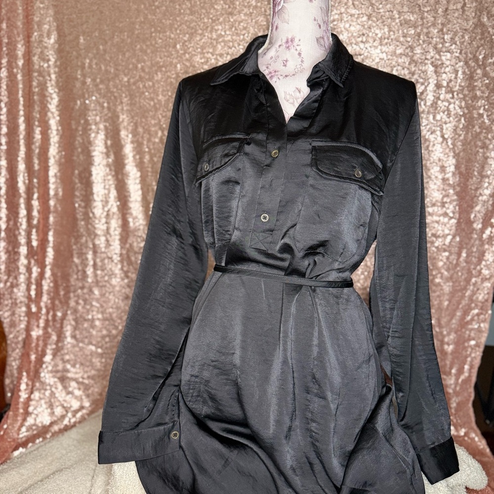 Lucky Brand Black Satin dress